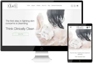 CLn Skin Care Website